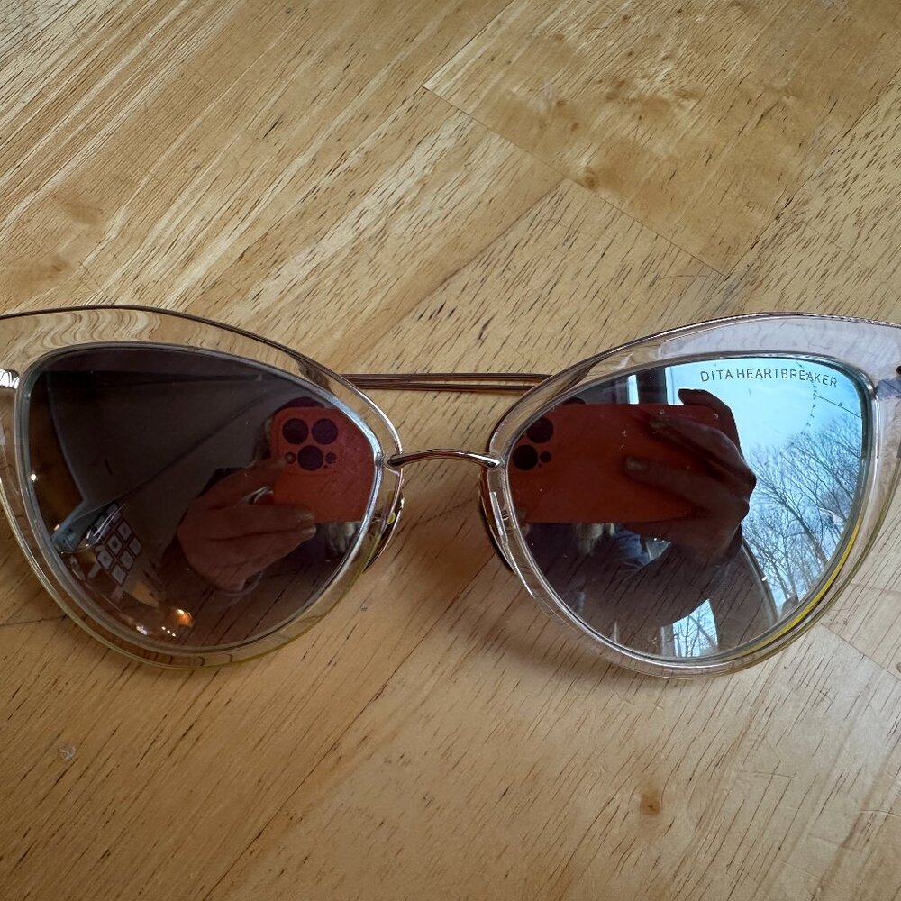 DITA Sunglasses Heartbreaker DT 22027-E Crystal- Gold/Grey Women